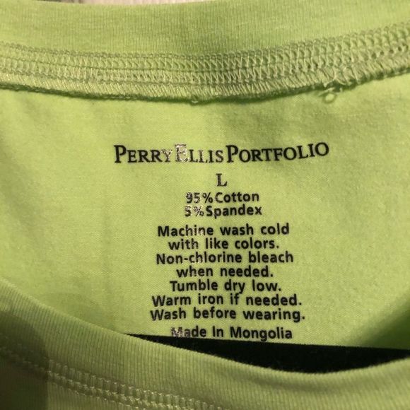 Perry Ellis Portfolio Tank Top (pajama) in Celery‎ Green - NWOT - Picture 5 of 6